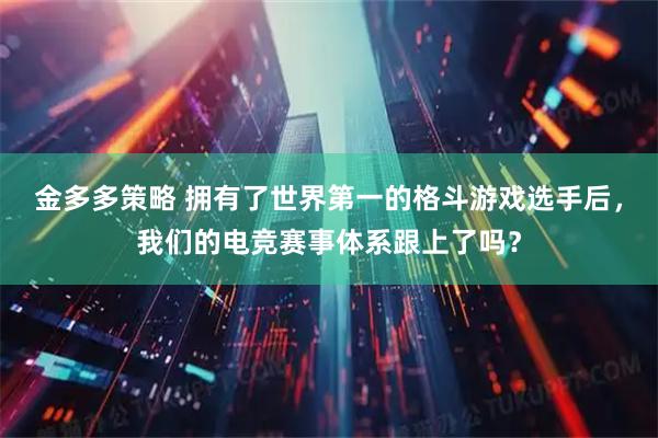 金多多策略 拥有了世界第一的格斗游戏选手后，我们的电竞赛事体系跟上了吗？
