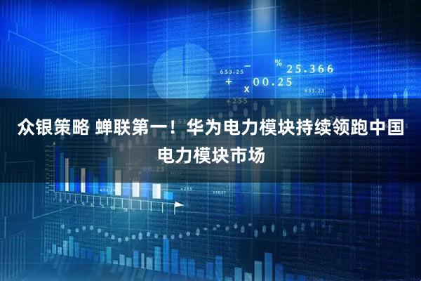 众银策略 蝉联第一!华为电力模块持续领跑中国电力模块市场